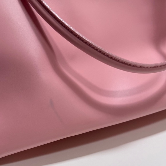 FURLA Vintage Designer Maeve Pink Vegan Leather Tote Bag with Gold Hardware - Picture 11 of 11